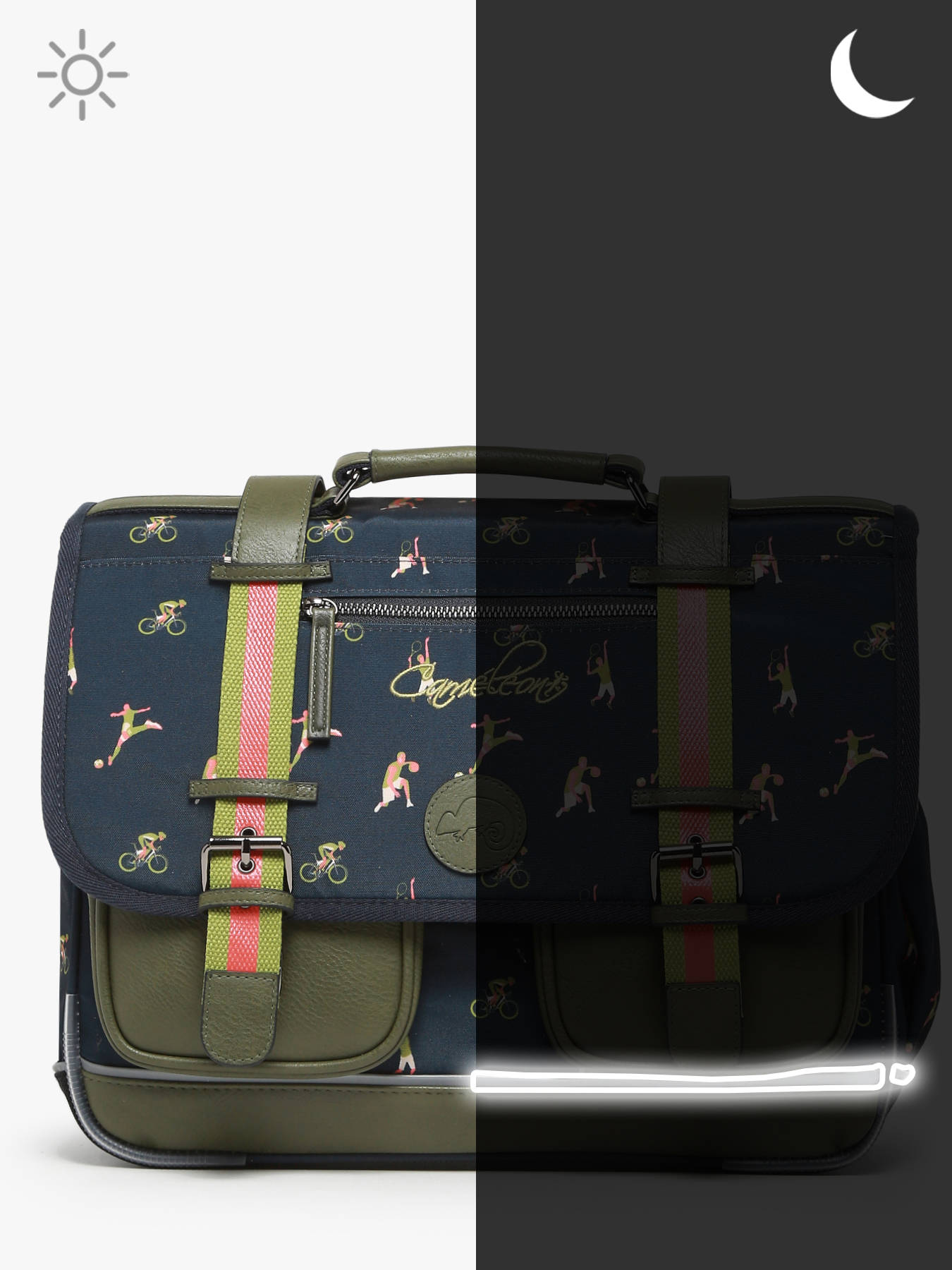 Boekentas voor kinderen 2 compartimenten Vintage urban 35 cm