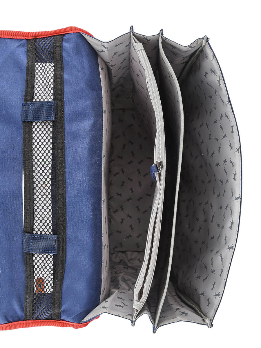Cartable 41cm Cam/él/éon Vintage avec 3 Compartiments Id/éal pour l/école Primaire et la rentr/ée Scolaire en CM1 et CM2 pour Fille et gar/çon