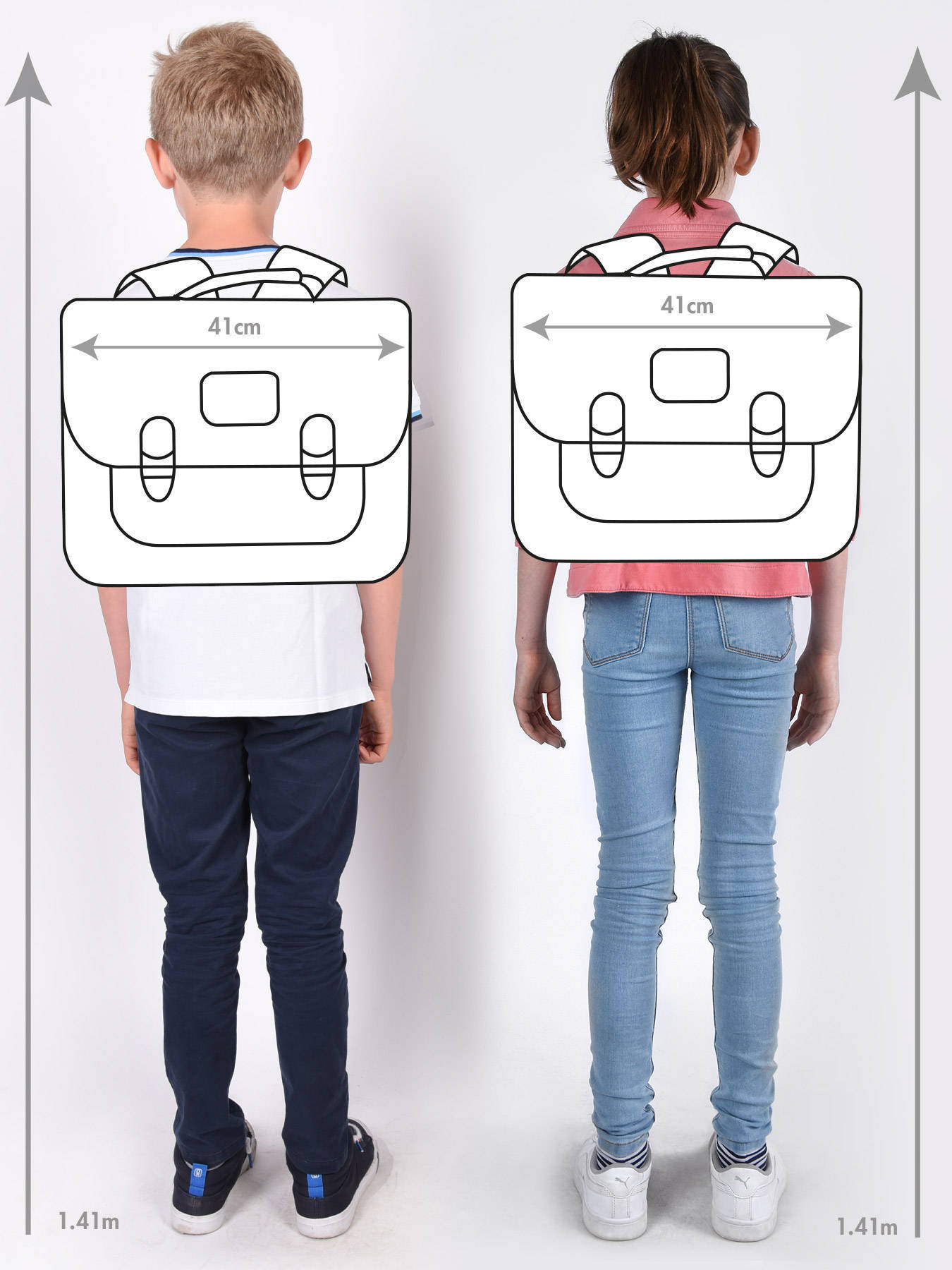 Cartable 41cm Caméléon Vintage avec 3 Compartiments Idéal pour lécole Primaire et la rentrée Scolaire en CM1 et CM2 pour Fille et garçon 