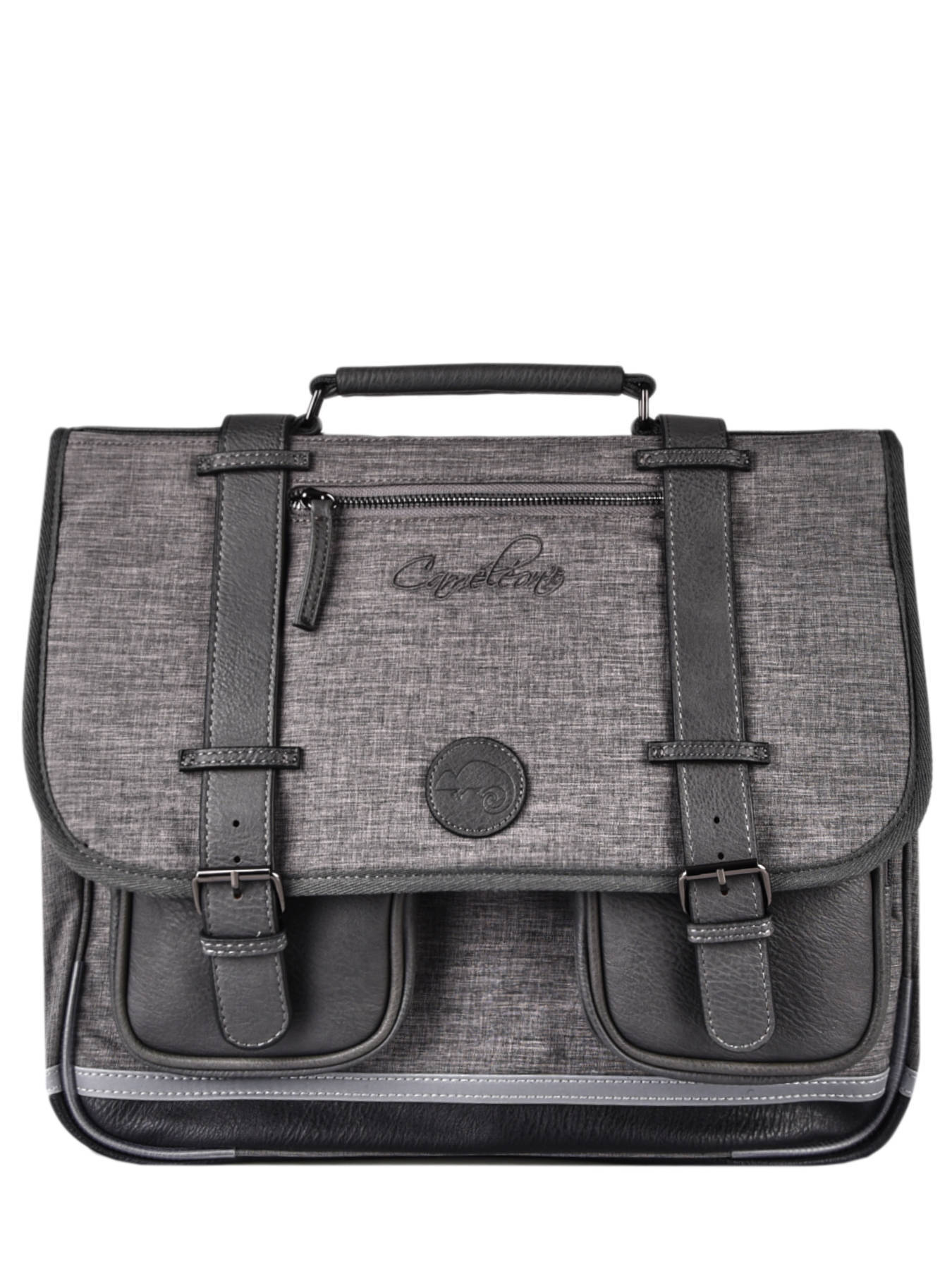 Cartable 3 compartiments Vintage color 41 cm