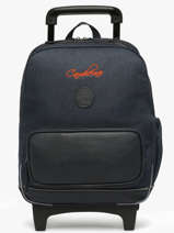 2-compartment Wheeled Schoolbag Cameleon Blue vintage urban SR40