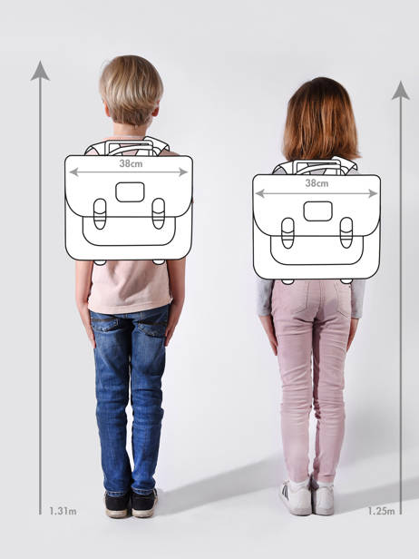 Boekentas Op Wieltjes 2 Compartimenten Cameleon Grijs actual PBBACR38 ander zicht 1