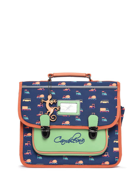 Cartable 1 Compartiment Cameleon Bleu retro PBRECA32