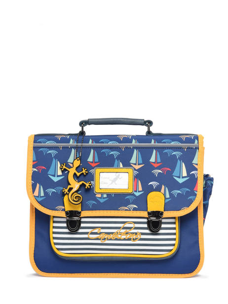 Cartable 1 Compartiment Cameleon Bleu retro PBRECA32