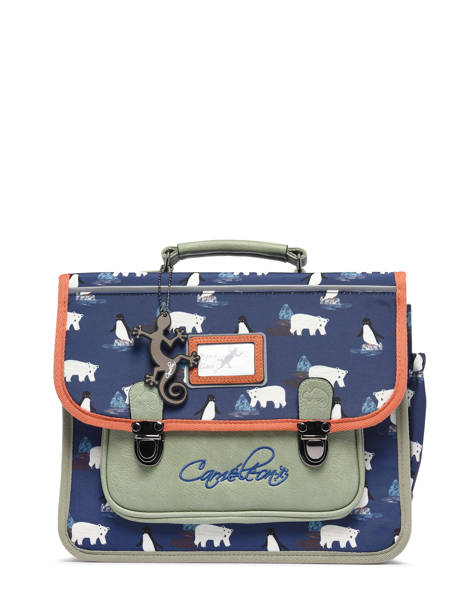 Cartable 1 Compartiment Cameleon Bleu retro PBRECA32