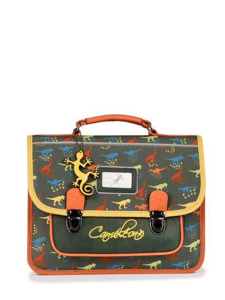 Cartable 1 Compartiment Cameleon Vert retro PBRECA32