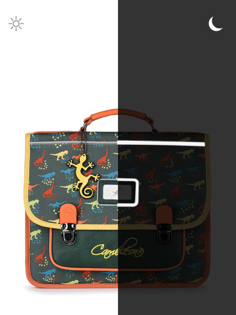 Cartable 1 Compartiment Cameleon Vert retro PBRECA32 vue secondaire 6