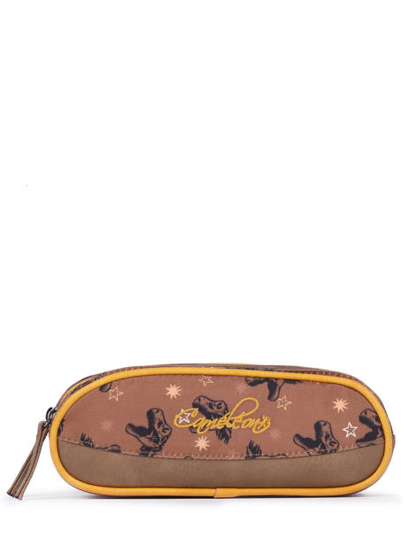 Trousse 2 Compartiments Cameleon Marron vintage urban PBVBTROU