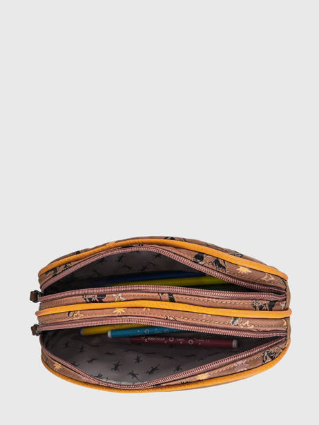 Trousse 2 Compartiments Cameleon Marron vintage urban PBVBTROU vue secondaire 1