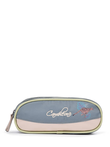 Pencil Case For Girls 2 Compartments Cameleon Green vintage fantasy PBVGTROU