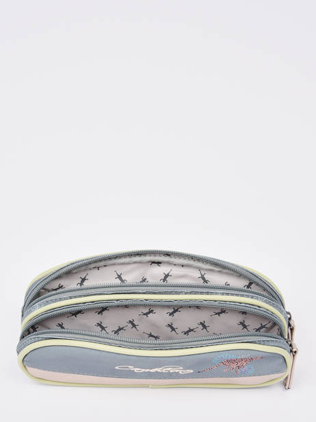 Pencil Case For Girls 2 Compartments Cameleon Green vintage fantasy PBVGTROU other view 1