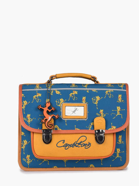 Cartable 1 Compartiment Cameleon Bleu retro PBRECA32