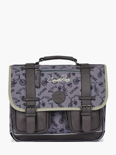 Cartable 2 Compartiments Cameleon Gris vintage urban PBVBCA35