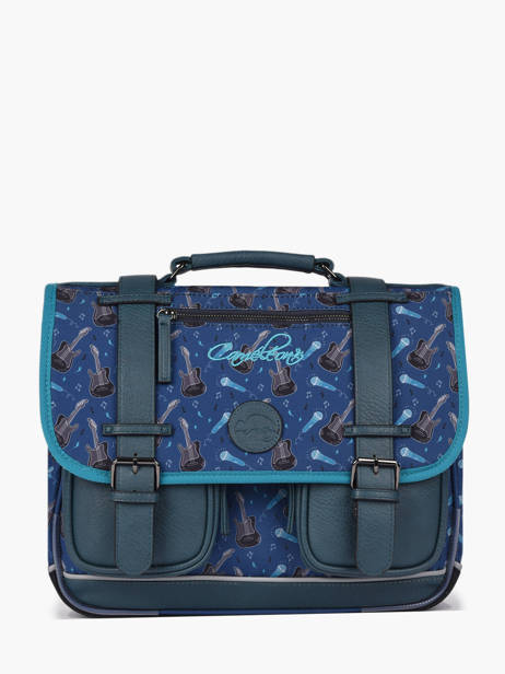 Cartable 2 Compartiments Cameleon Bleu vintage urban PBVBCA35