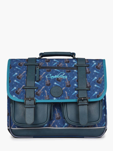 Boekentas 2 Compartimenten Cameleon Blauw vintage urban PBVBCA38