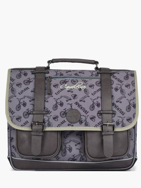 Cartable 3 Compartiments Cameleon Gris vintage urban PBVBCA41