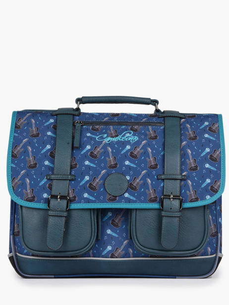 Boekentas 3 Compartimenten Cameleon Blauw vintage urban PBVBCA41