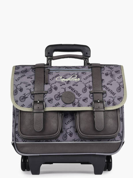 Wheeled Schoolbag 2 Compartments Cameleon Gray vintage urban PBVBCR38