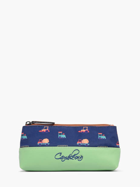 Trousse Enfant 1 Compartiment Cameleon Bleu retro SD30