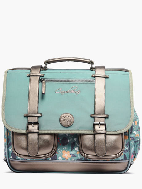 Satchel For Kids 3 Compartments Cameleon Green vintage fantasy CA41