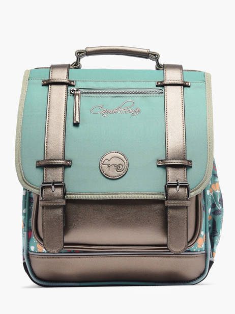 2-compartment Vintage Fantasy Backpack Cameleon Green vintage fantasy SD39