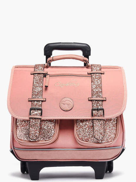 Wheeled Schoolbag For Kids 2 Compartments Cameleon Pink vintage fantasy CR38