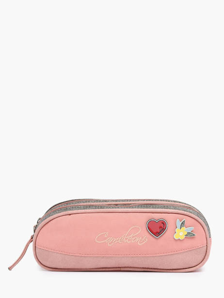 Trousse 2 Compartiments Cameleon Rose vintage pin's TROU