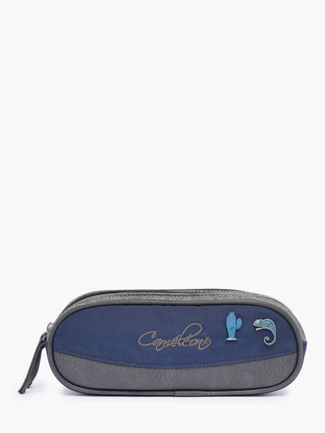 Trousse 2 Compartiments Cameleon Bleu vintage pin's TROU