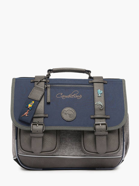 Cartable 2 Compartiments Cameleon Violet vintage pin