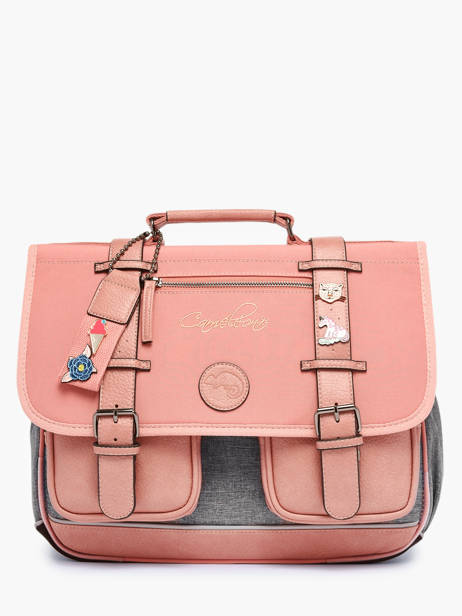 2-compartment  Satchel Cameleon Pink vintage pin's CA38