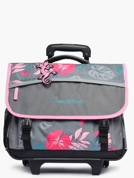 Cartable à Roulettes Enfant 3 Compartiments Cameleon Gris actual CR41
