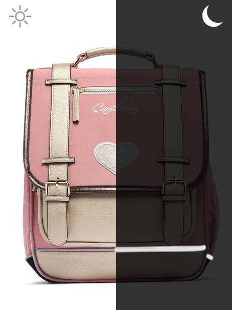 3-compartment Backpack Cameleon Pink vintage fantasy PBVGSD39 other view 7