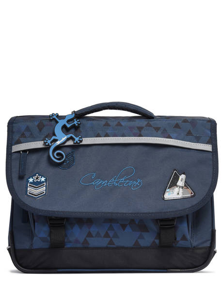 Satchel For Kids 2 Compartments Cameleon Blue actual CA38 other view 7