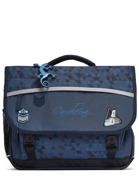 Satchel For Kids 3 Compartments Cameleon Blue actual CA41 other view 7