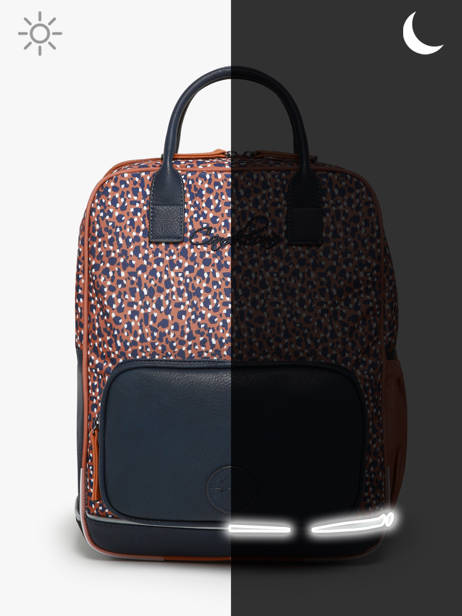 2-compartment Backpack Cameleon Brown vintage fantasy SD37 other view 6