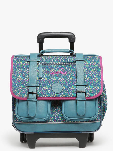 Boekentas Op Wieltjes Kinderen 2 Compartimenten Cameleon Veelkleurig vintage fantasy CR38