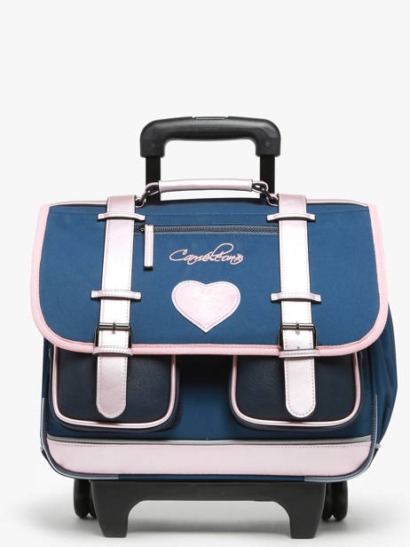 Wheeled Schoolbag For Kids 2 Compartments Cameleon Blue vintage fantasy CR38