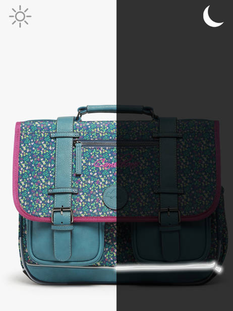 Satchel For Kids 2 Compartments Cameleon Multicolor vintage fantasy CA38 other view 7