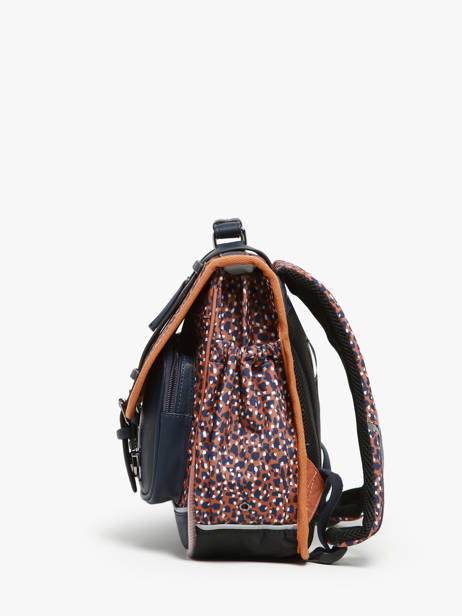 Cartable Enfant 2 Compartiments Cameleon Marron vintage fantasy CA38 vue secondaire 2