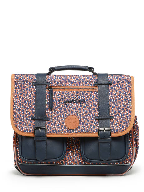 Cartable Enfant 2 Compartiments Cameleon Marron vintage fantasy CA38 vue secondaire 6