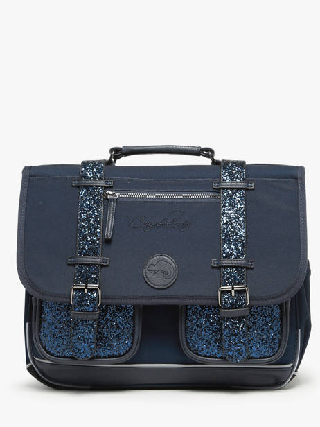 Cartable Enfant 2 Compartiments Vintage Fantasy Cameleon Bleu vintage fantasy CA38