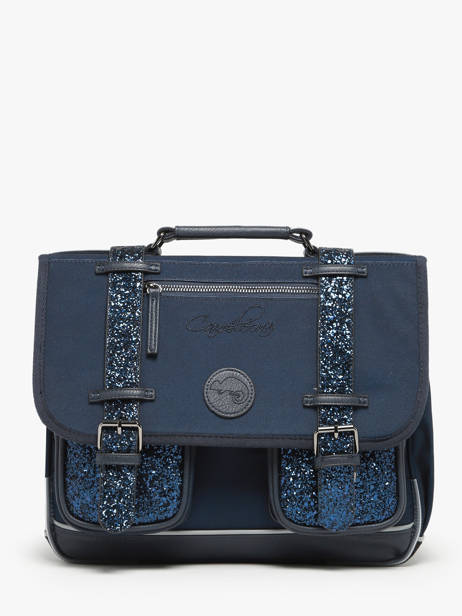 Boekentas Kinderen 2 Compartimenten Vintage Fantasy Cameleon Blauw vintage fantasy CA35