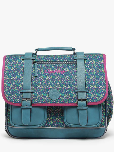 Satchel For Kids 3 Compartments Cameleon Blue vintage fantasy CA41