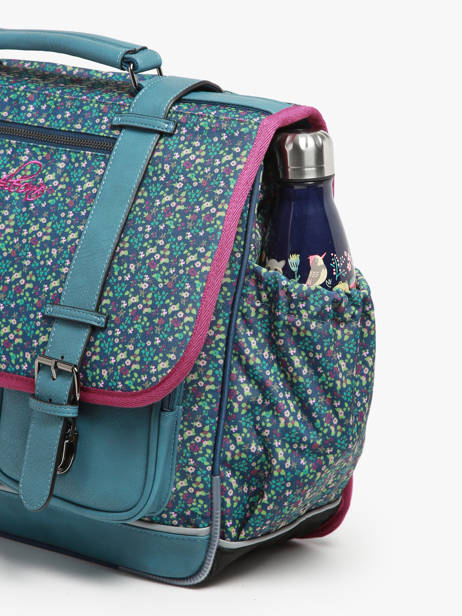 Satchel For Kids 3 Compartments Cameleon Blue vintage fantasy CA41 other view 5