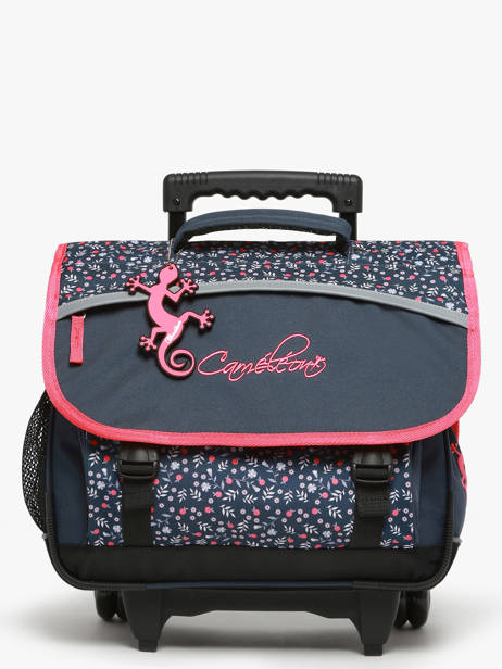 Boekentas Op Wieltjes Kind 2 Compartimenten Cameleon Roze actual CR38