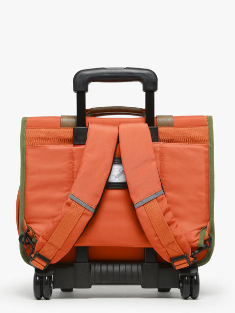 Wheeled Schoolbag For Kids 2 Compartments Cameleon Orange vintage urban CR38 other view 4