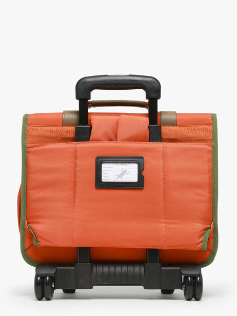 Wheeled Schoolbag For Kids 2 Compartments Cameleon Orange vintage urban CR38 other view 5