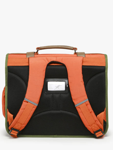 Boekentas Kinderen 3 Compartimenten Cameleon Oranje vintage urban CA41 ander zicht 4