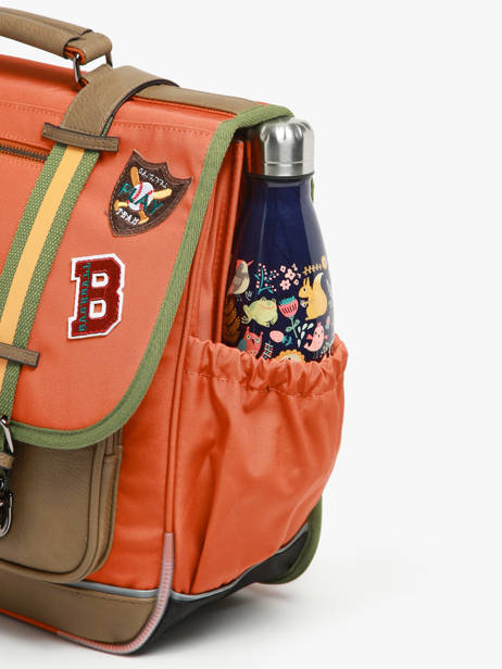 Boekentas Kinderen 3 Compartimenten Cameleon Oranje vintage urban CA41 ander zicht 5