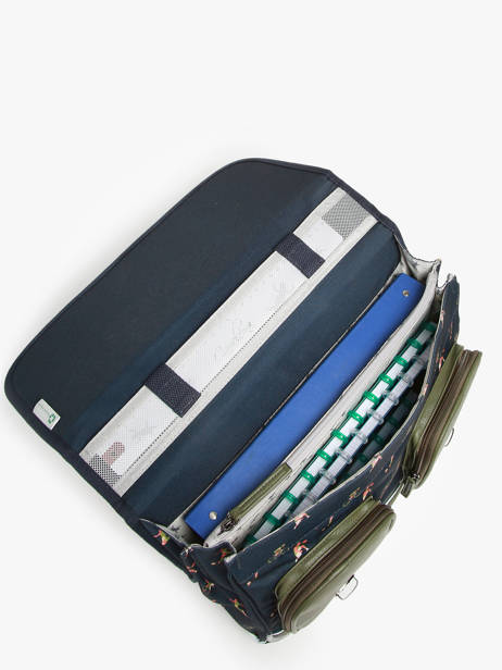 Cartable Enfant 2 Compartiments Cameleon Vert vintage urban CA38 vue secondaire 3